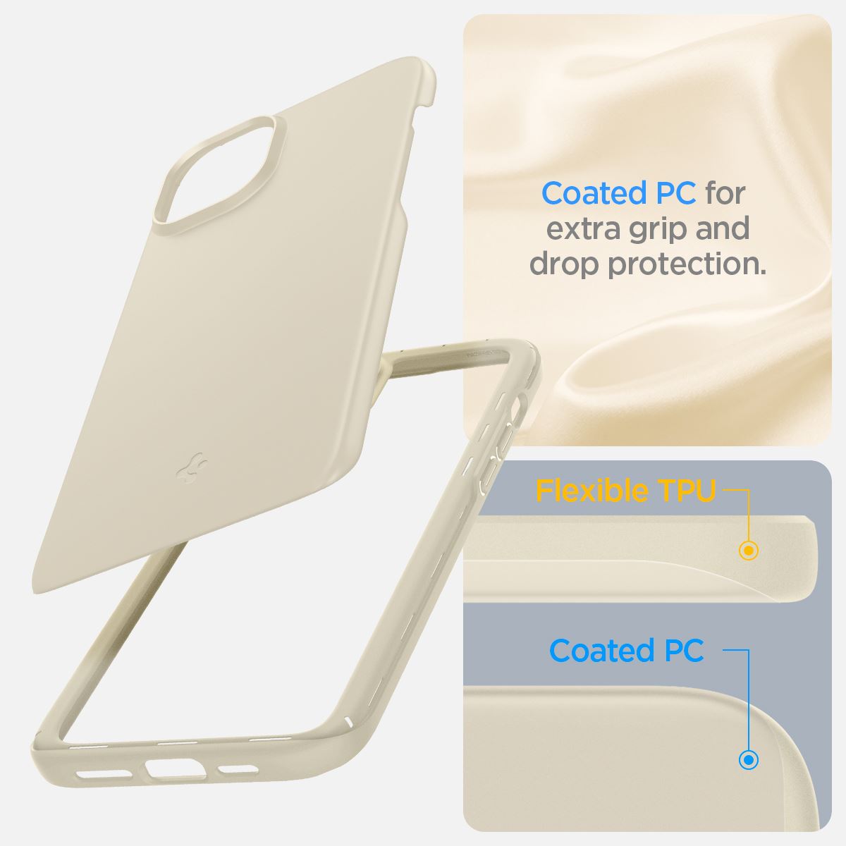 Spigen Thin Fit, mute beige - iPhone 15 Plus (14)