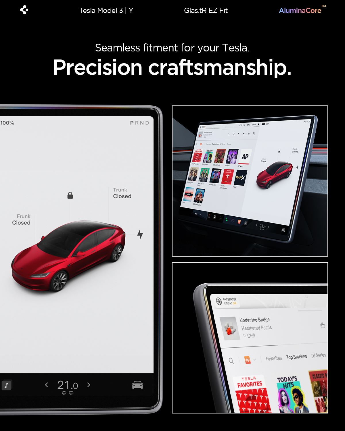 Spigen EZ Fit Clear Transparent (15.4"/1 Pack) - Tesla Model Y (2025/2026)/Model 3 (2024/2025/2026) (13)