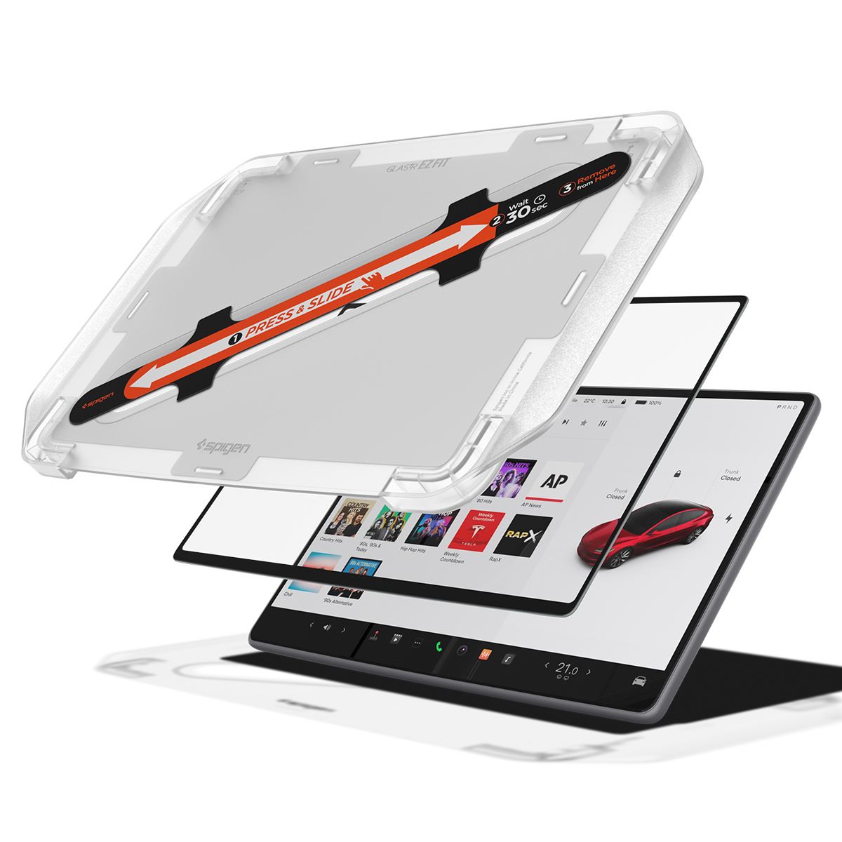 Spigen EZ Fit Clear Transparent (15.4/1 Pack) - Tesla Model Y (2025/2026)/Model 3 (2024/2025/2026)