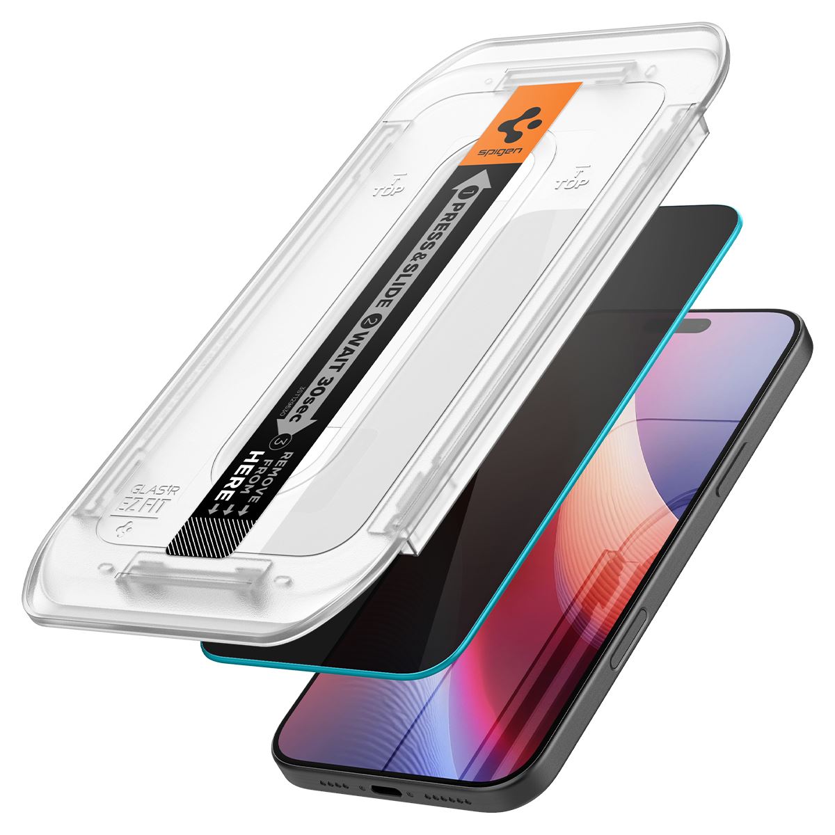 Spigen Glass tR EZ Fit HD (Privacy) 1 Pack, transparency - iPhone 16 Pro (2)