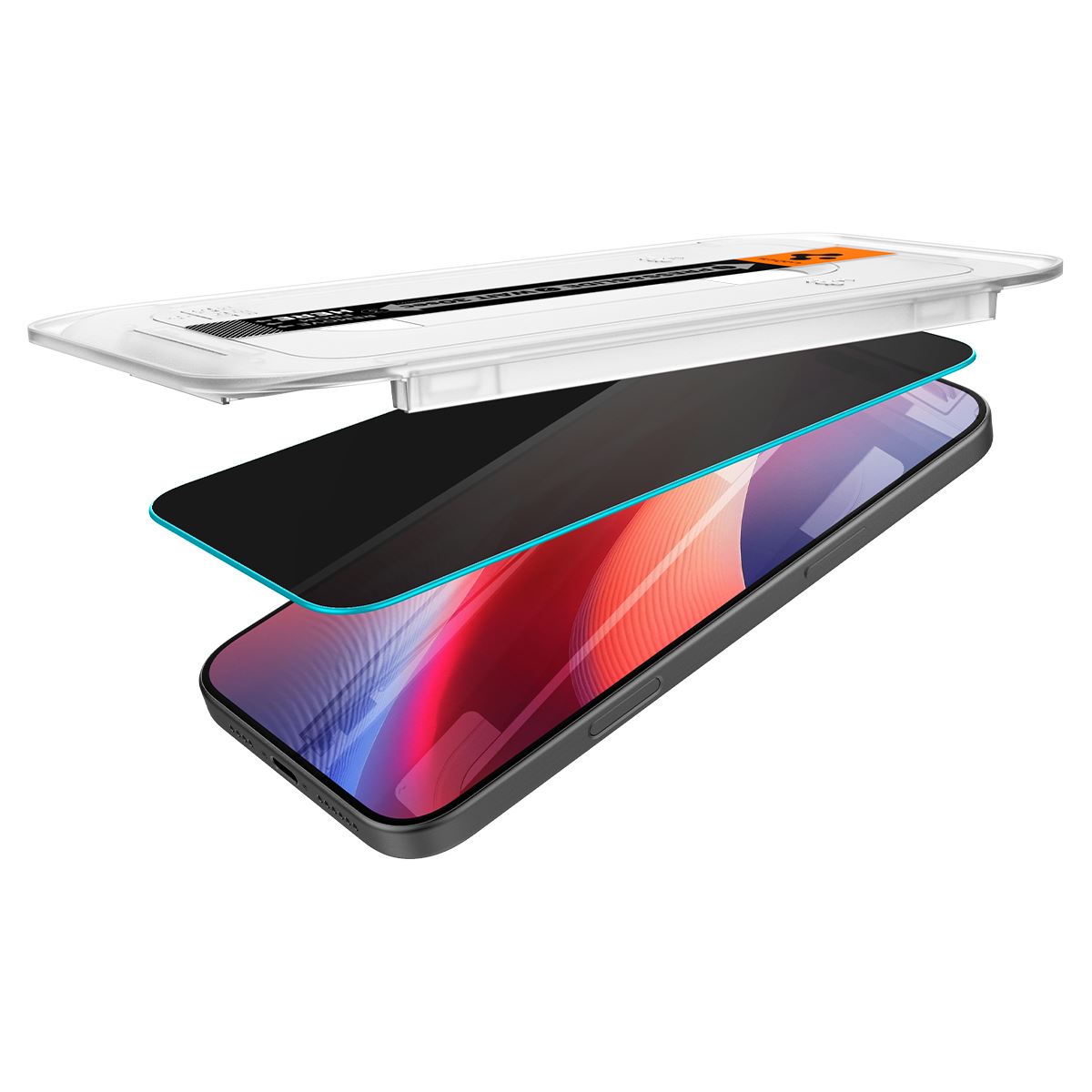 Spigen Glass tR EZ Fit HD (Privacy) 1 Pack, transparency - iPhone 16 Pro (6)
