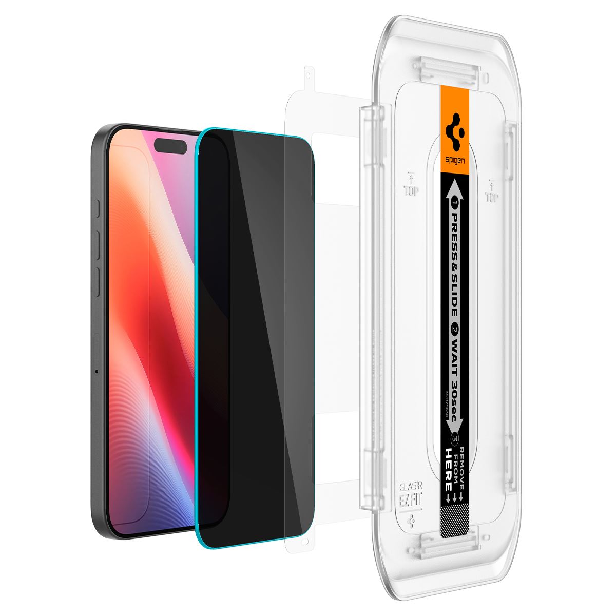 Spigen Glass tR EZ Fit HD (Privacy) 1 Pack, transparency - iPhone 16 Pro (8)