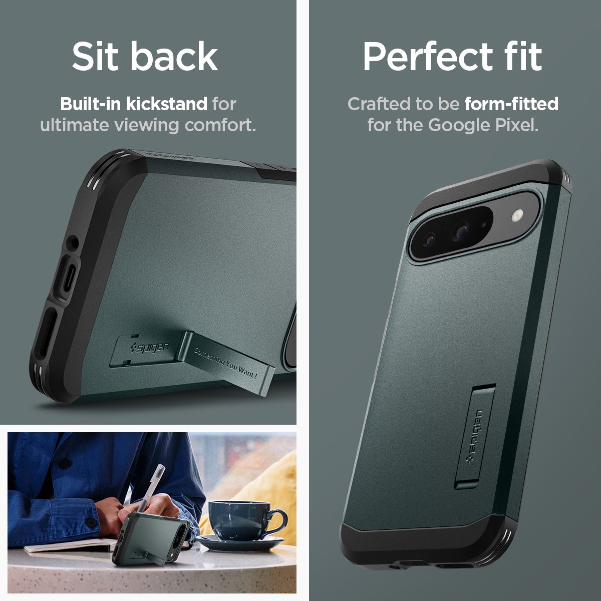 Spigen Tough Armor, abyss green - Google Pixel 9 Pro/Pixel 9 (15)