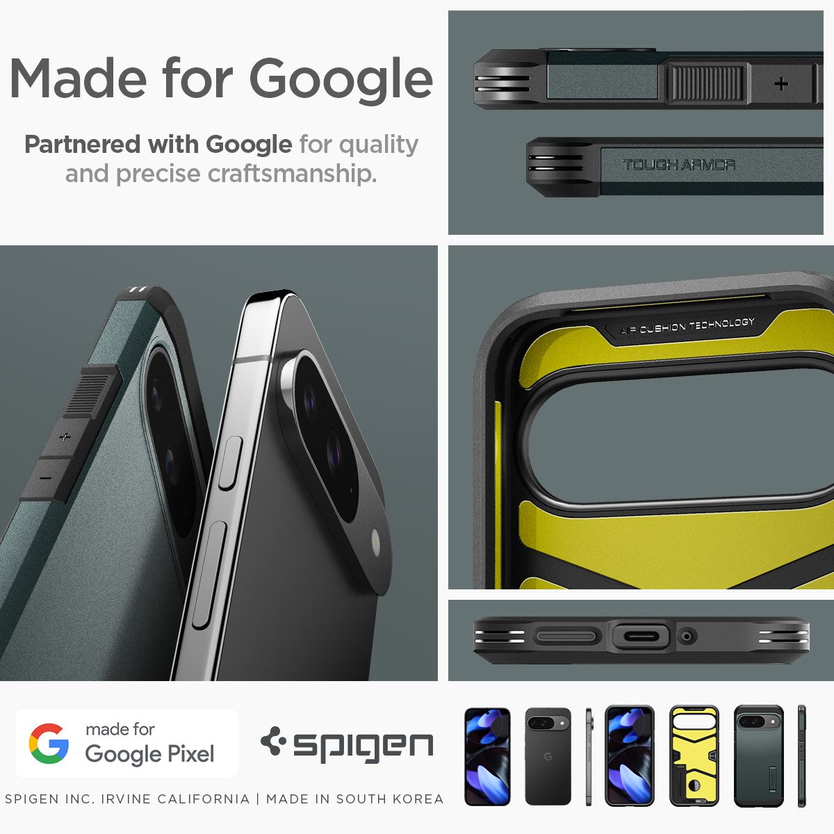 Spigen Tough Armor, abyss green - Google Pixel 9 Pro/Pixel 9 (16)