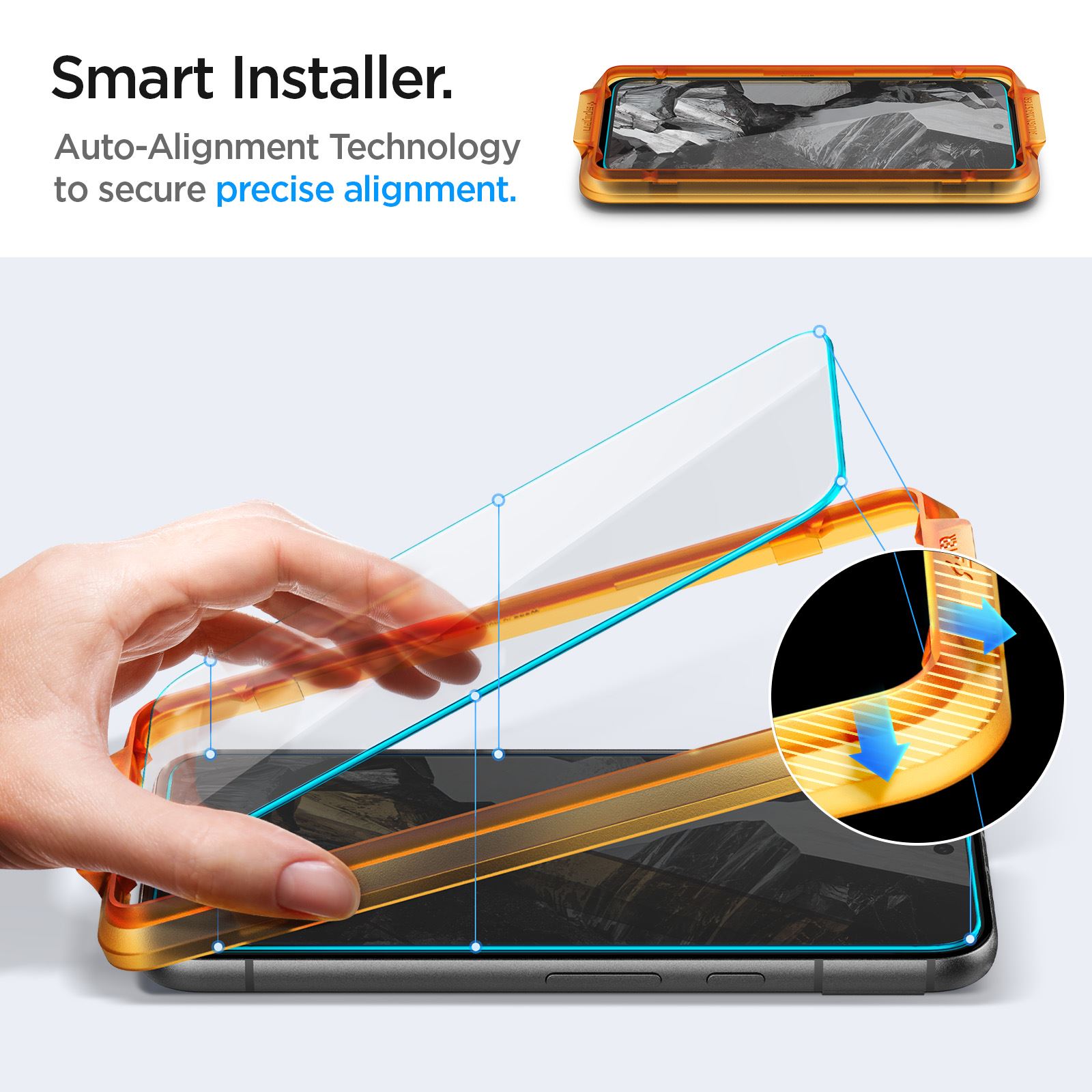 Spigen Glass tR AlignMaster 2 Pack - Google Pixel 8a (8)