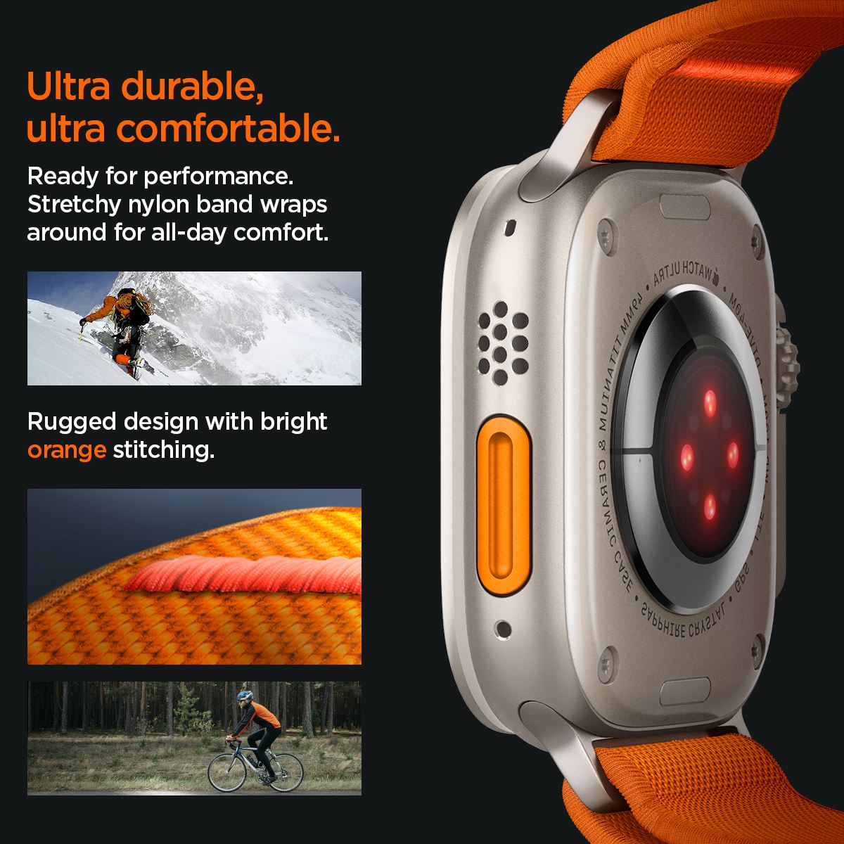 Spigen Lite Fit Ultra, orange - Apple Watch 49mm/46mm/45mm/44mm/42mm (14)
