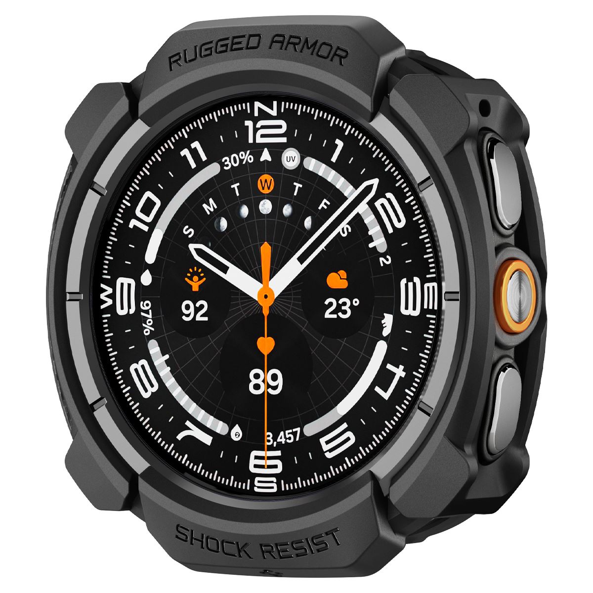 Spigen Rugged Armor, matte black - Samsung Galaxy Watch Ultra 2 47mm (2)