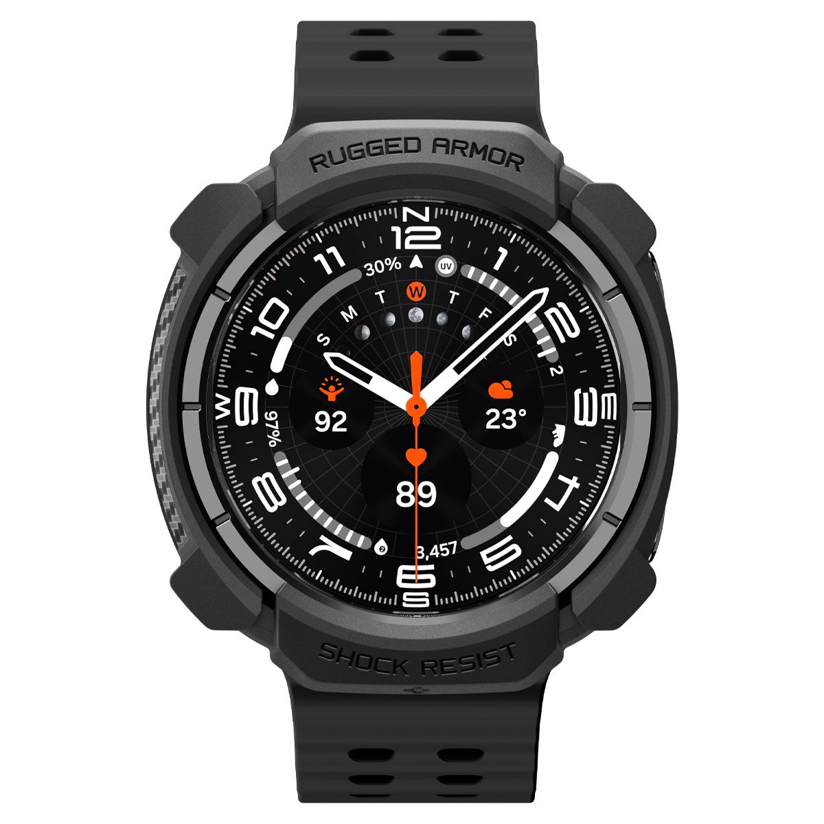 Spigen Rugged Armor, matte black - Samsung Galaxy Watch Ultra 2 47mm (3)