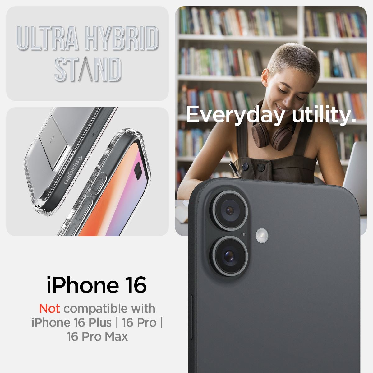 Spigen Ultra Hybrid S MagSafe, crystal clear - iPhone 16 (11)