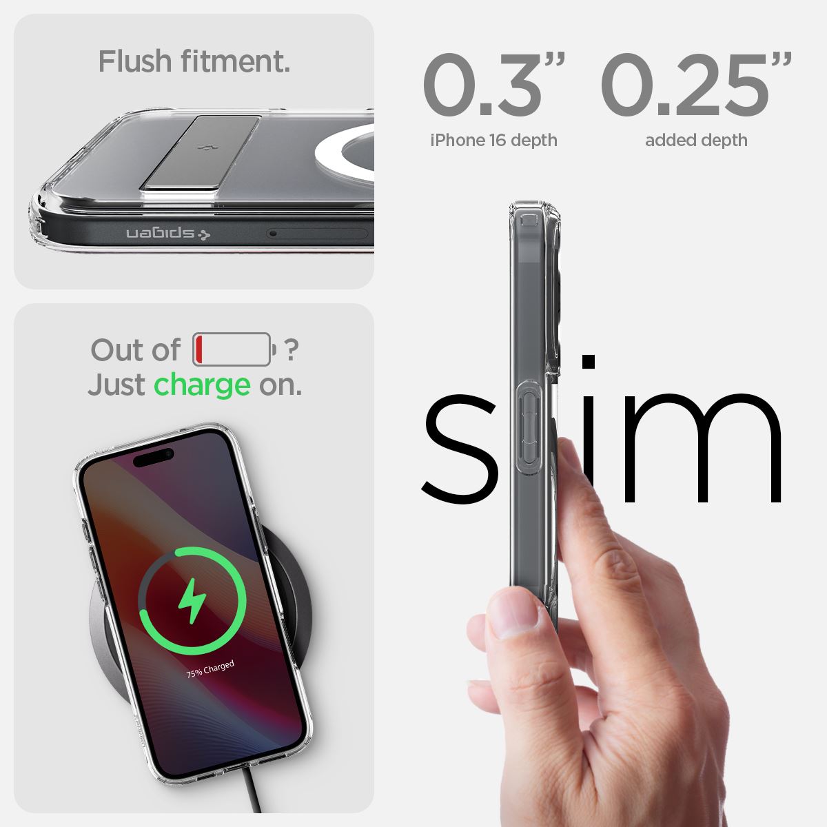 Spigen Ultra Hybrid S MagSafe, crystal clear - iPhone 16 (15)