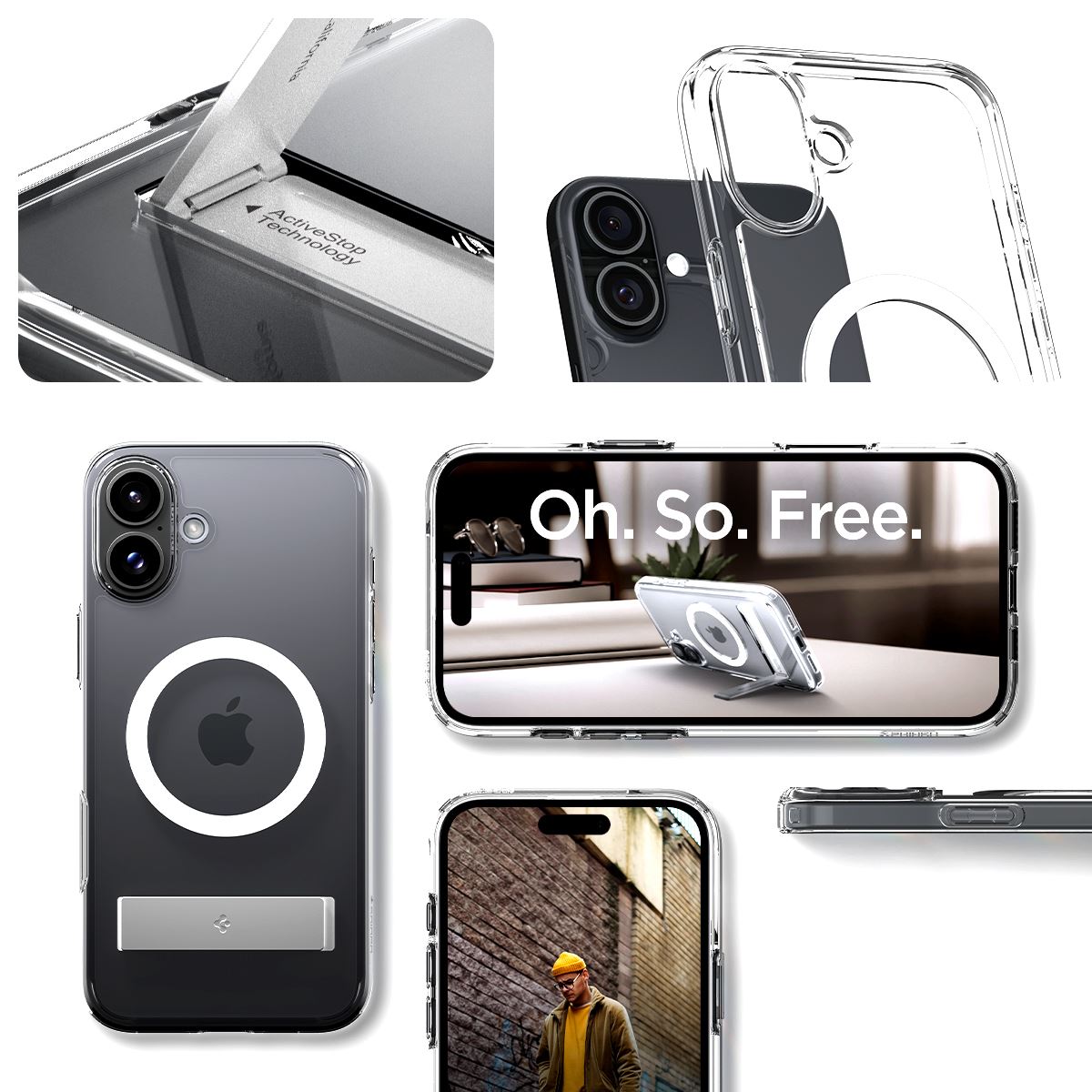 Spigen Ultra Hybrid S MagSafe, crystal clear - iPhone 16 (16)