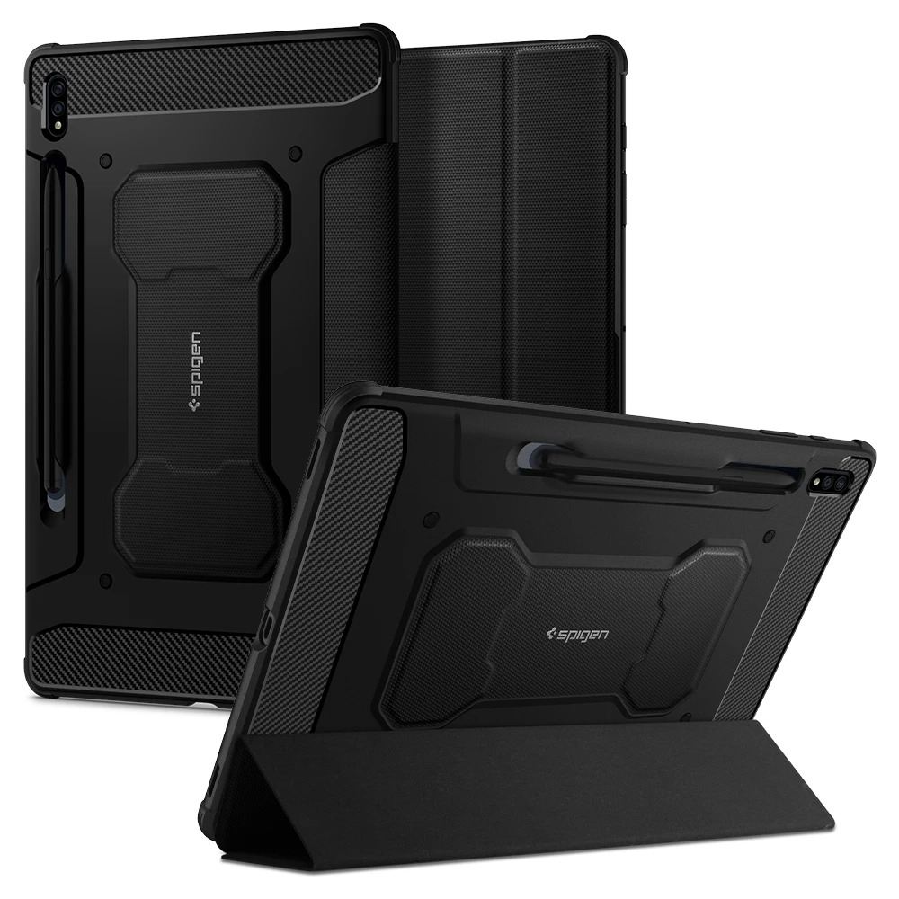 Spigen Rugged Armor Pro, black - Samsung Galaxy Tab S7+/S8+ (1)