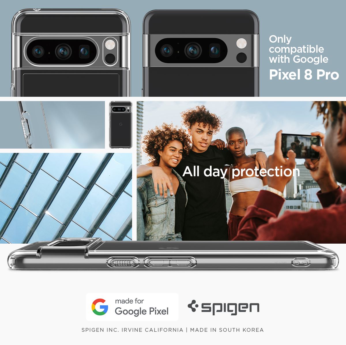 Spigen Ultra Hybrid, crystal clear - Google Pixel 8 Pro (12)
