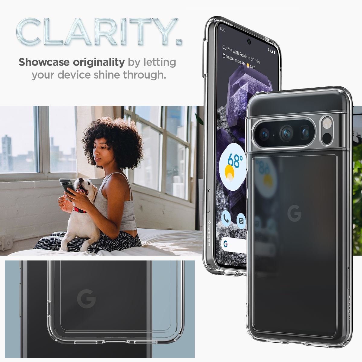 Spigen Ultra Hybrid, crystal clear - Google Pixel 8 Pro (13)