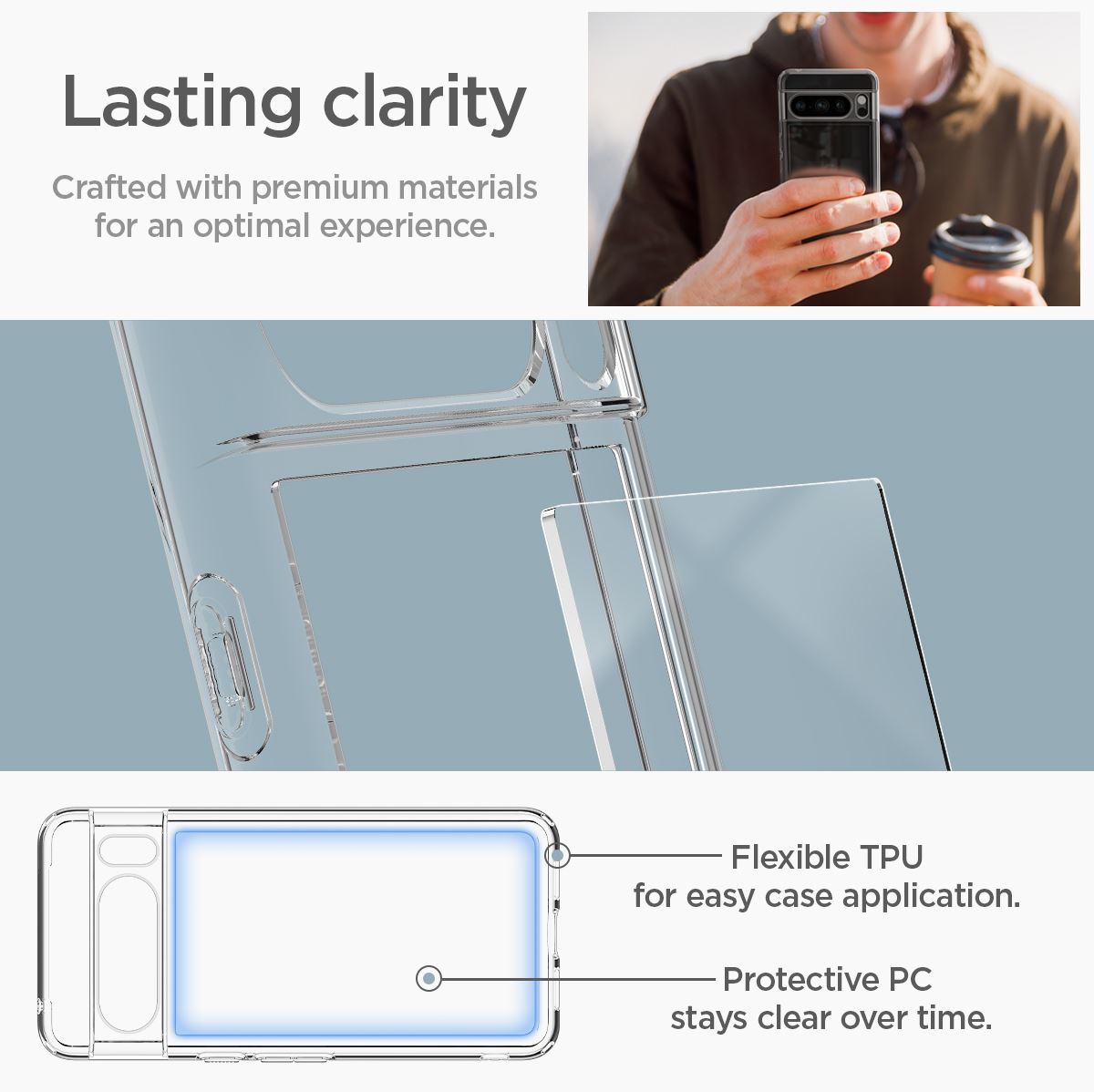 Spigen Ultra Hybrid, crystal clear - Google Pixel 8 Pro (14)