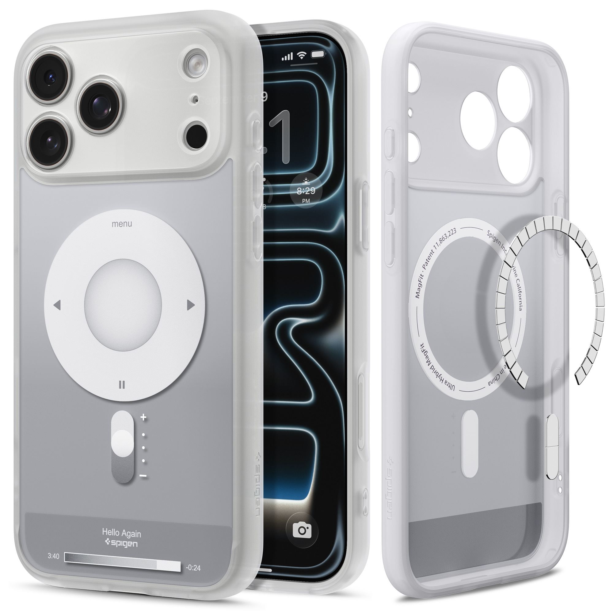 Spigen Ultra Hybrid MagSafe, classic silver - iPhone 18 Pro Max/17 Pro Max (3)