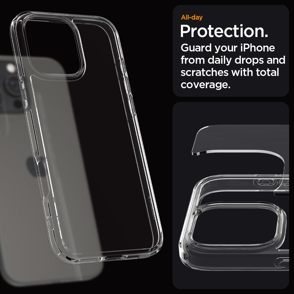 Spigen Ultra Hybrid, crystal clear - iPhone 16 Pro Max (12)