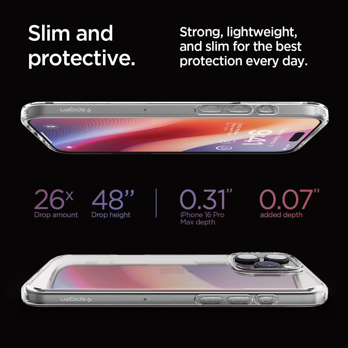 Spigen Ultra Hybrid, crystal clear - iPhone 16 Pro Max (13)