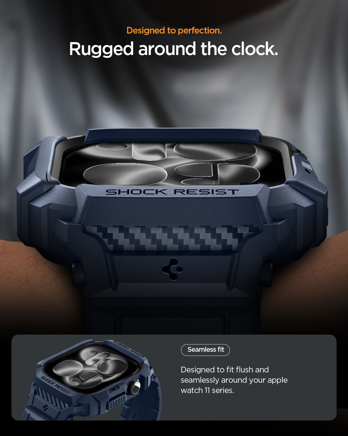Spigen Rugged Armor Pro 2, navy blue - Apple Watch 11 42mm (15)
