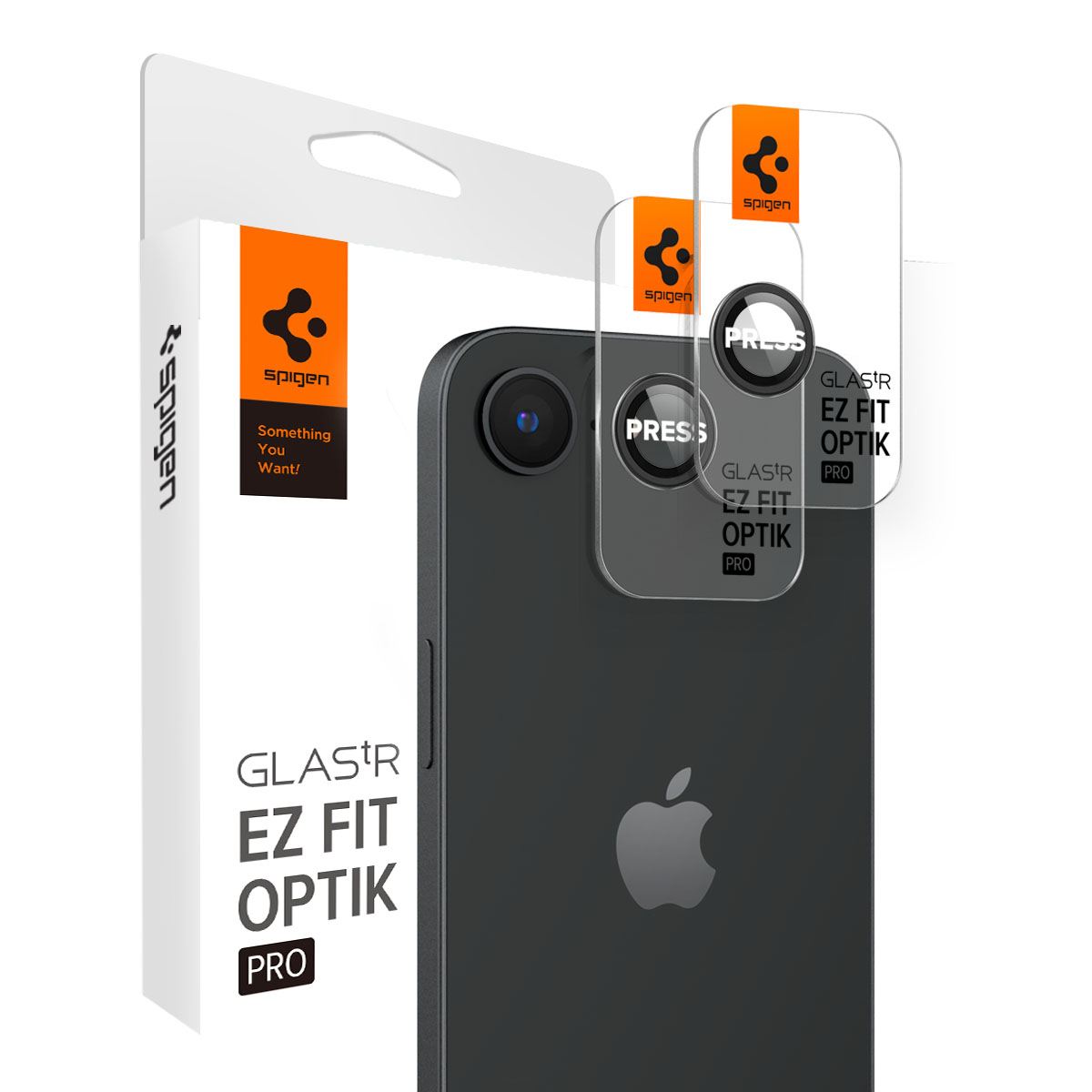 Spigen Glass tR EZ Fit Optik Pro 2 Pack, black - iPhone 16e