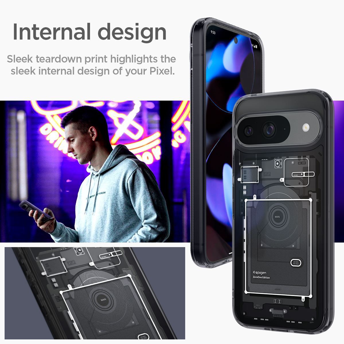 Spigen Ultra Hybrid, zero one - Google Pixel 9 Pro/Pixel 9 (10)
