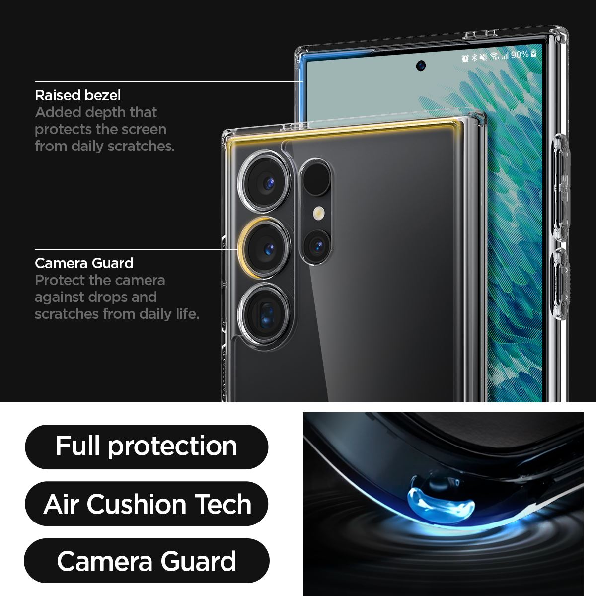 Spigen Ultra Hybrid, crystal clear - Samsung Galaxy S24 Ultra (15)