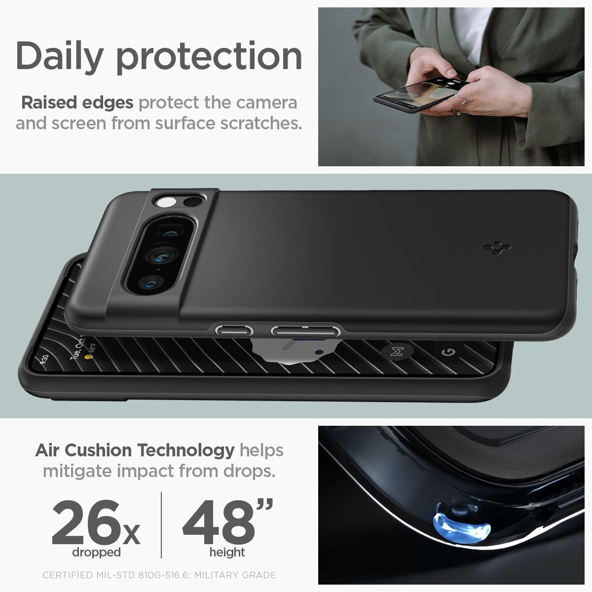 Spigen Thin Fit, black - Google Pixel 8 Pro (14)