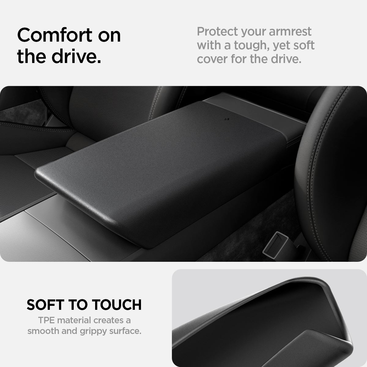 Spigen Tesla Armrest Cover, black - Tesla Model 3 2024 (7)