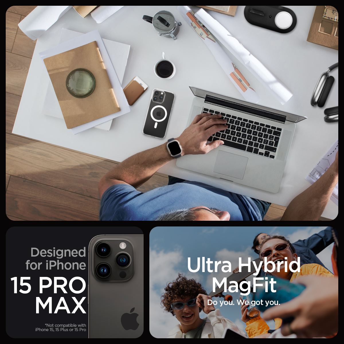 Spigen Ultra Hybrid MagSafe, white - iPhone 15 Pro Max (11)