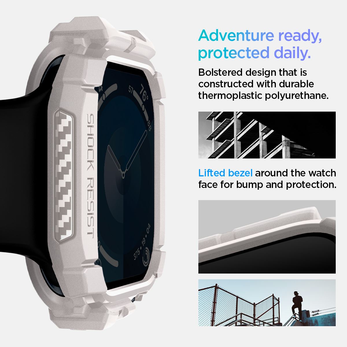 Spigen Rugged Armor, dune beige - Apple Watch 10 46mm (10)
