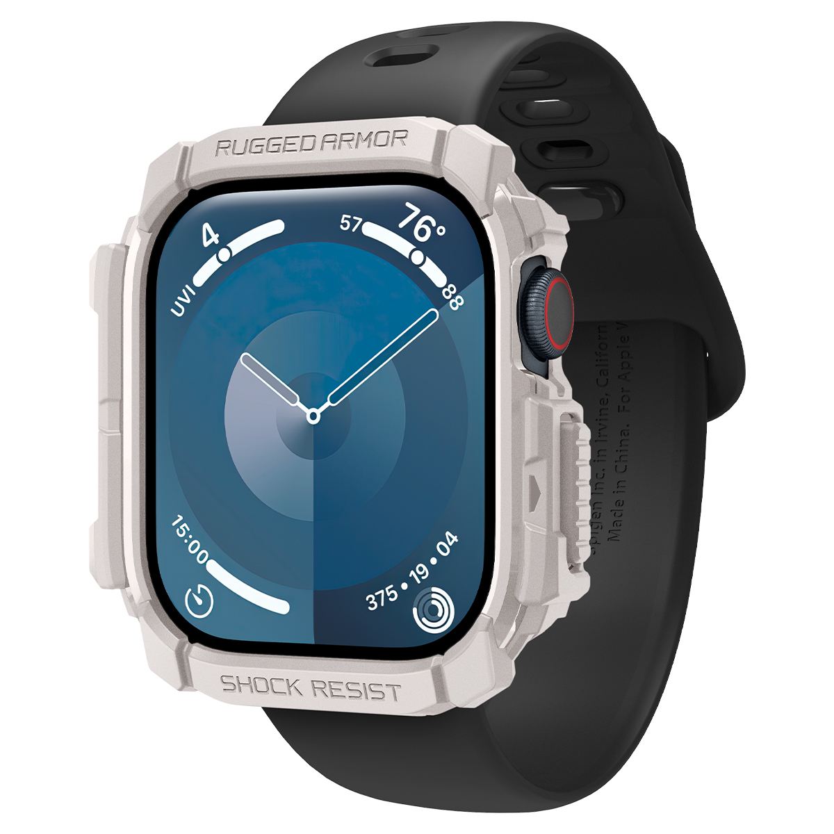 Spigen Rugged Armor, dune beige - Apple Watch 10 46mm