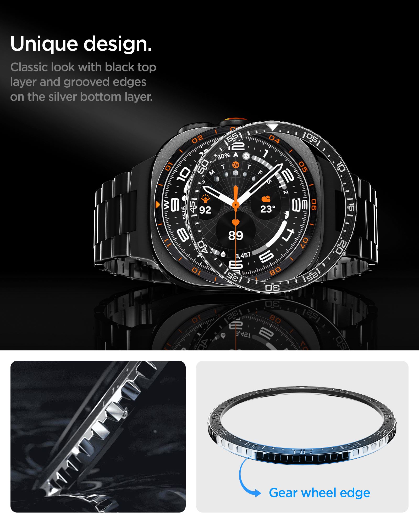 Spigen Bezel Tune (Diver), black - Samsung Galaxy Watch Ultra 2 47mm (13)