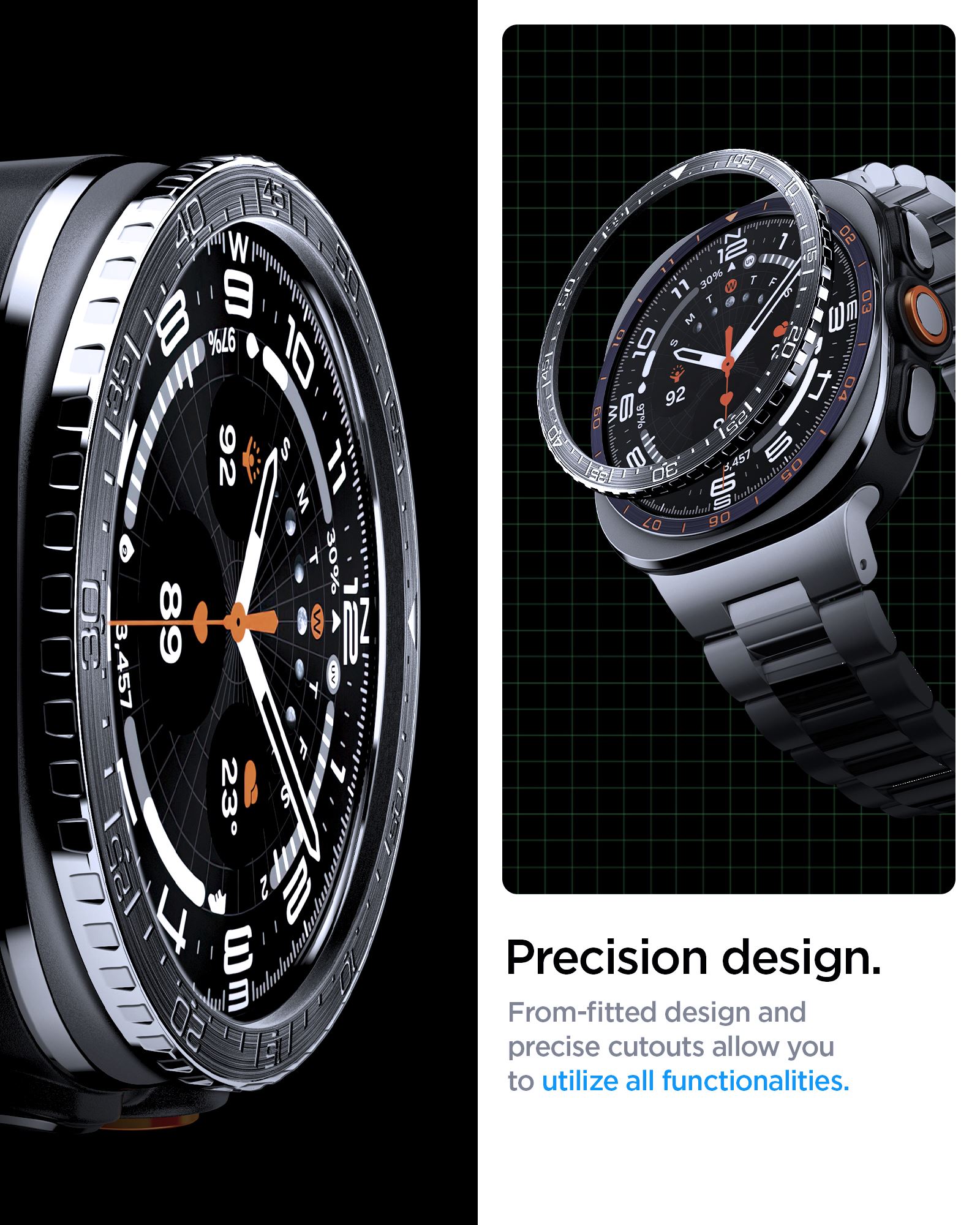 Spigen Bezel Tune (Diver), black - Samsung Galaxy Watch Ultra 2 47mm (15)