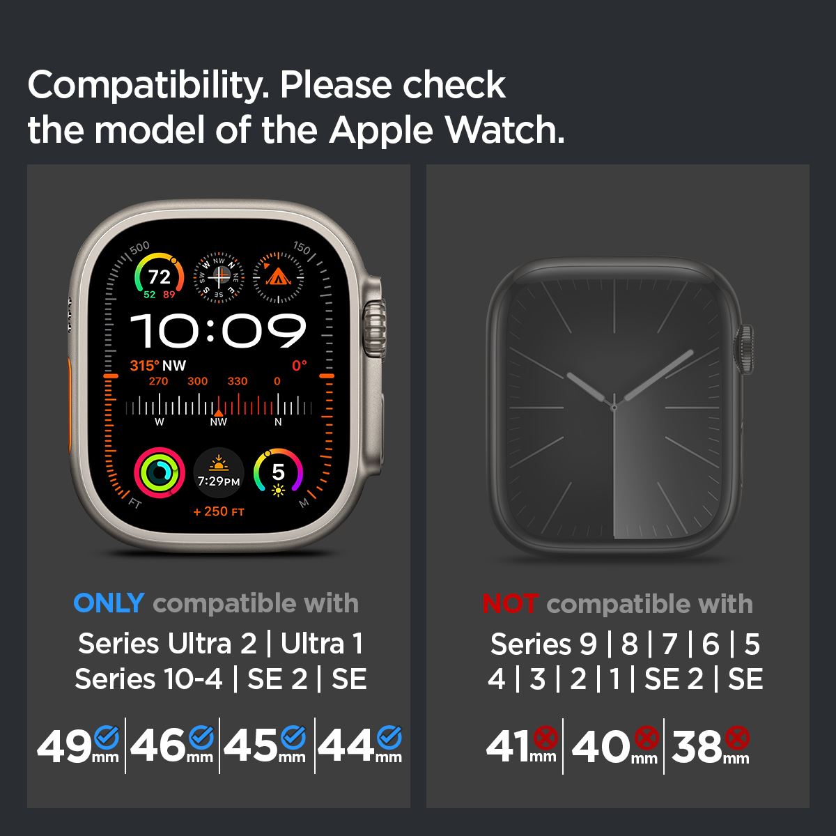Spigen Classic Fit Band, black - Apple Watch 49mm/46mm/45mm/44mm (15)