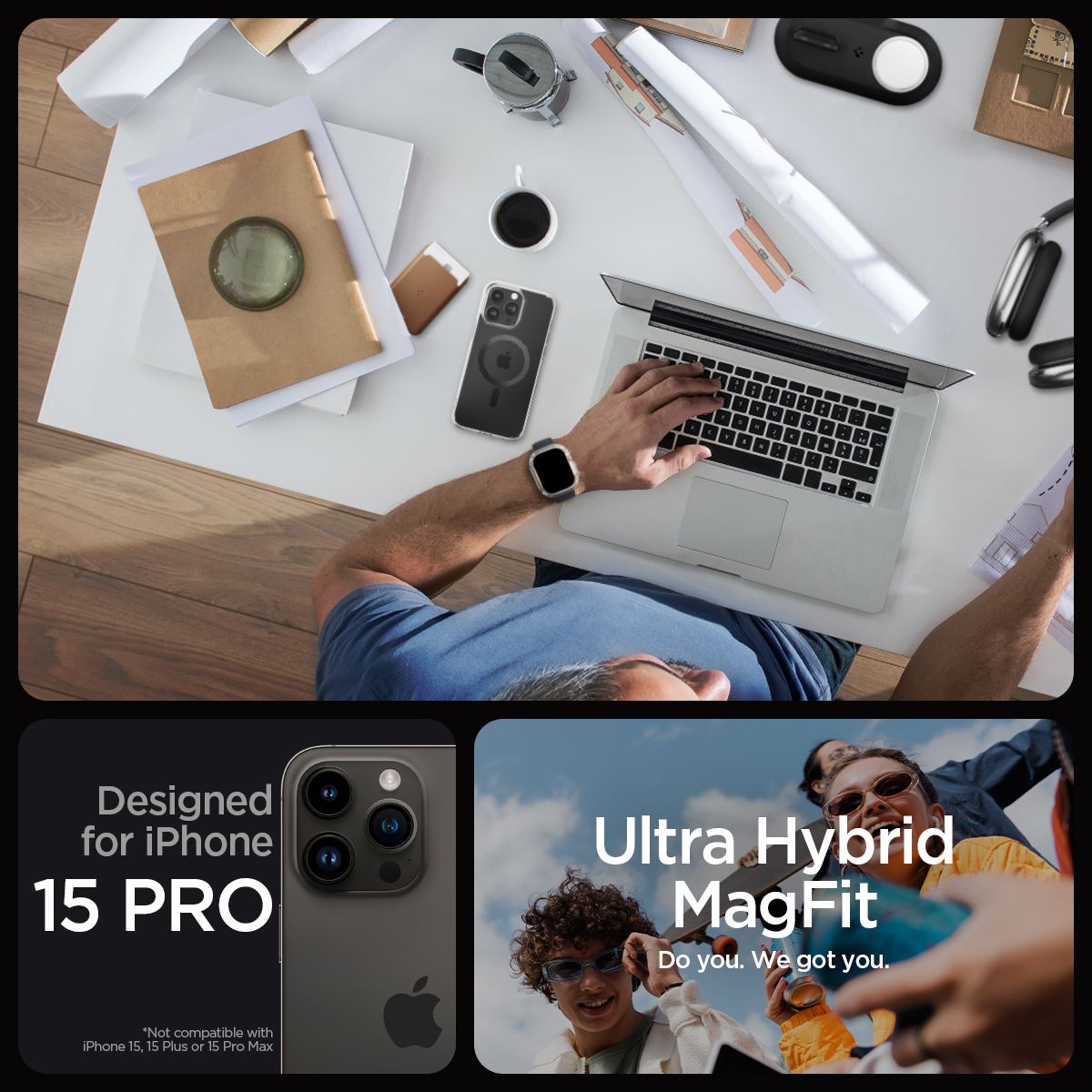 Spigen Ultra Hybrid MagSafe, carbon fiber - iPhone 15 Pro (11)