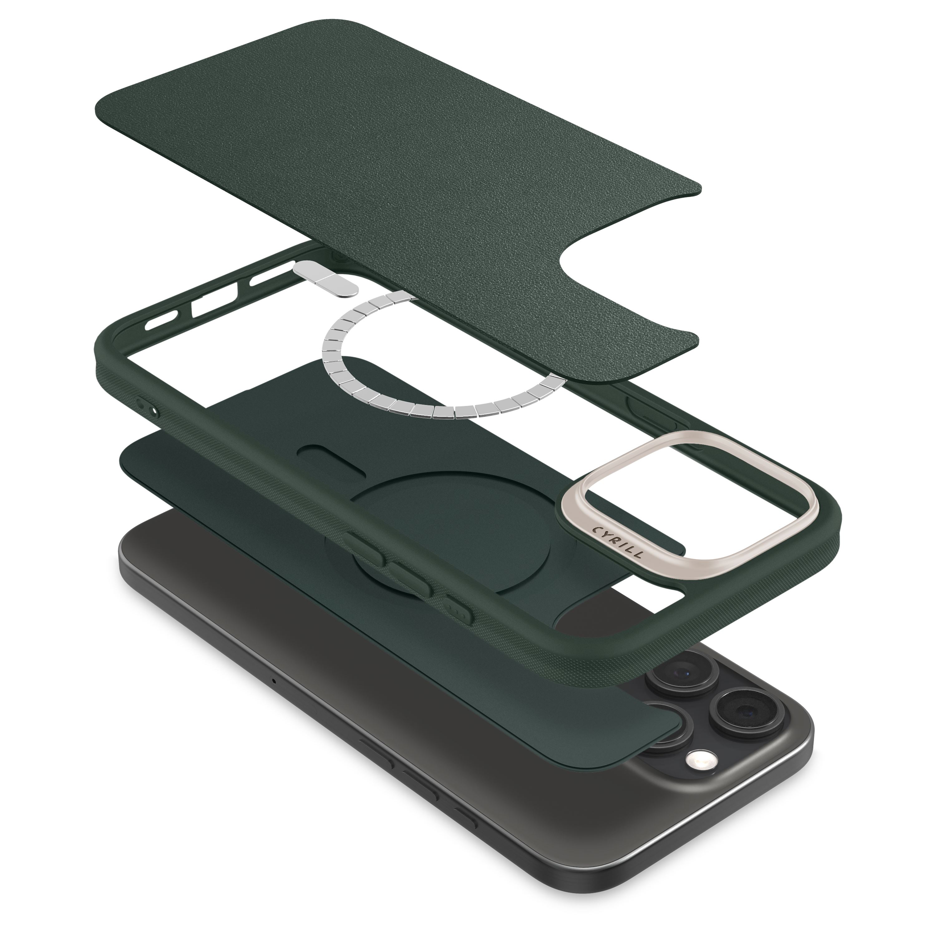 Spigen Cyrill Kajuk MagSafe, forest green - iPhone 16 Pro Max (7)