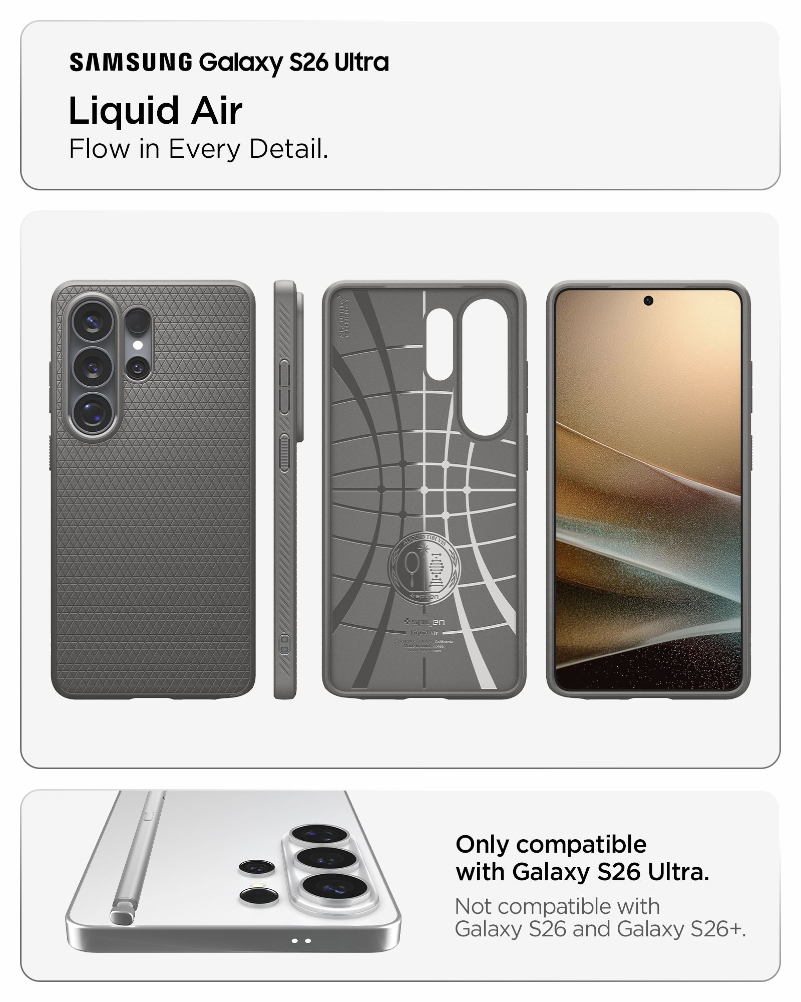 Spigen Liquid Air, marble gray - Samsung Galaxy S26 Ultra (16)