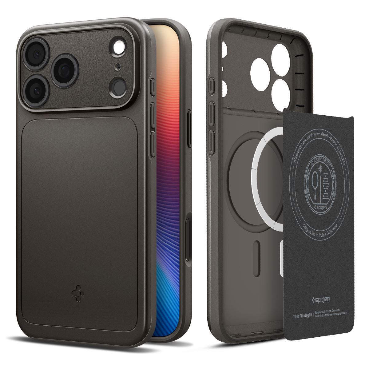 Spigen Thin Fit MagSafe, gunmetal - iPhone 17 Pro (11)