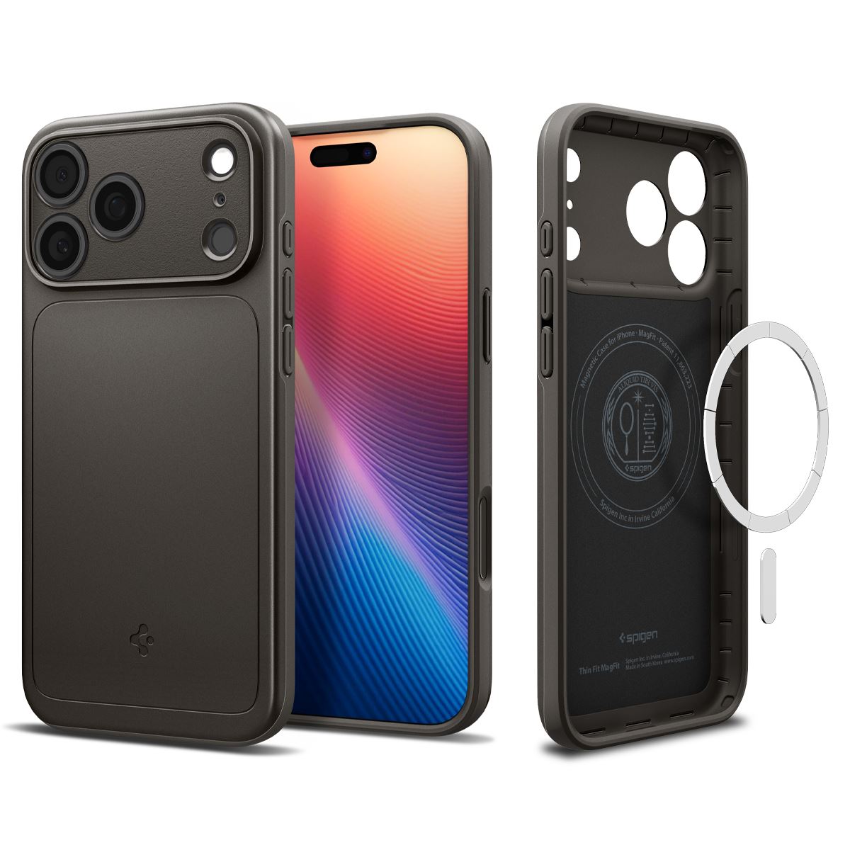 Spigen Thin Fit MagSafe, gunmetal - iPhone 17 Pro