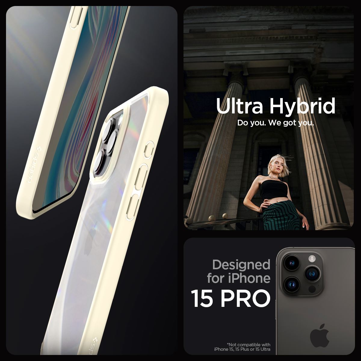 Spigen Ultra Hybrid, mute beige - iPhone 15 Pro (10)