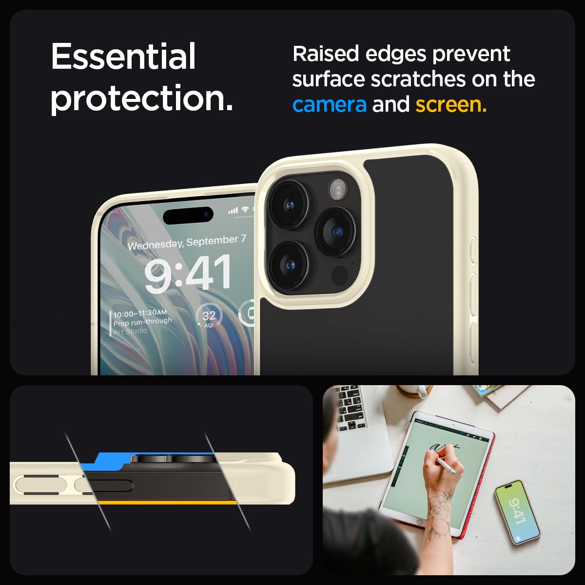 Spigen Ultra Hybrid, mute beige - iPhone 15 Pro (13)