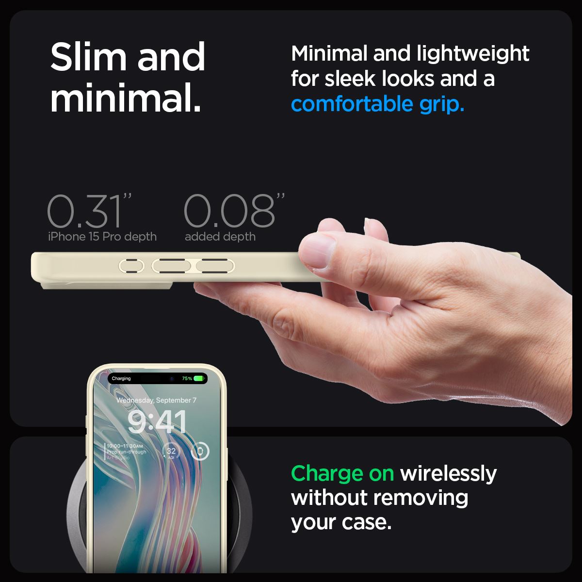 Spigen Ultra Hybrid, mute beige - iPhone 15 Pro (14)