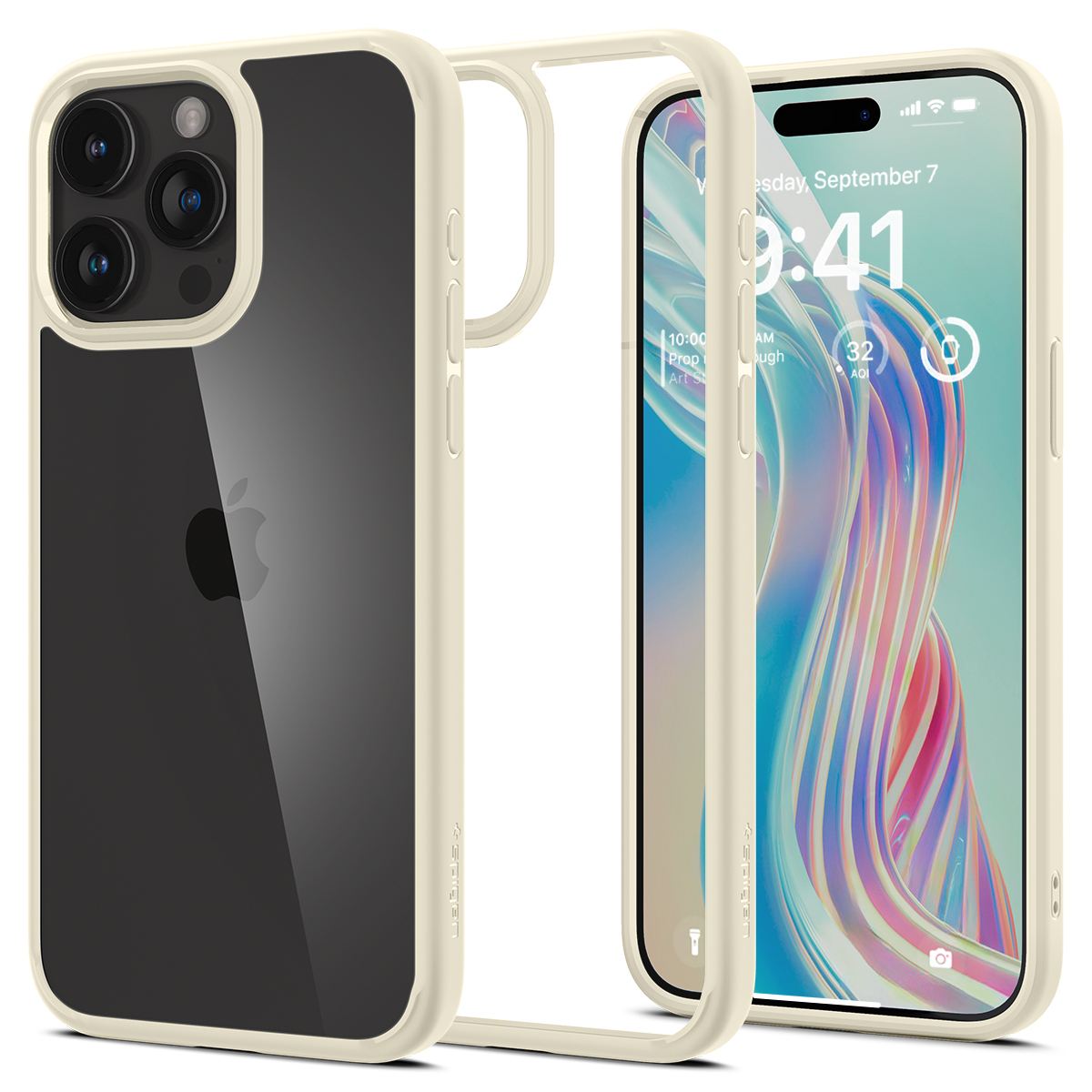 Spigen Ultra Hybrid, mute beige - iPhone 15 Pro