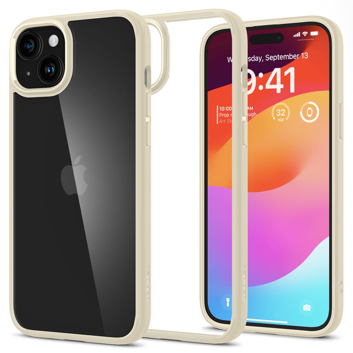 Spigen Ultra Hybrid, mute beige - iPhone 15 Plus (1)