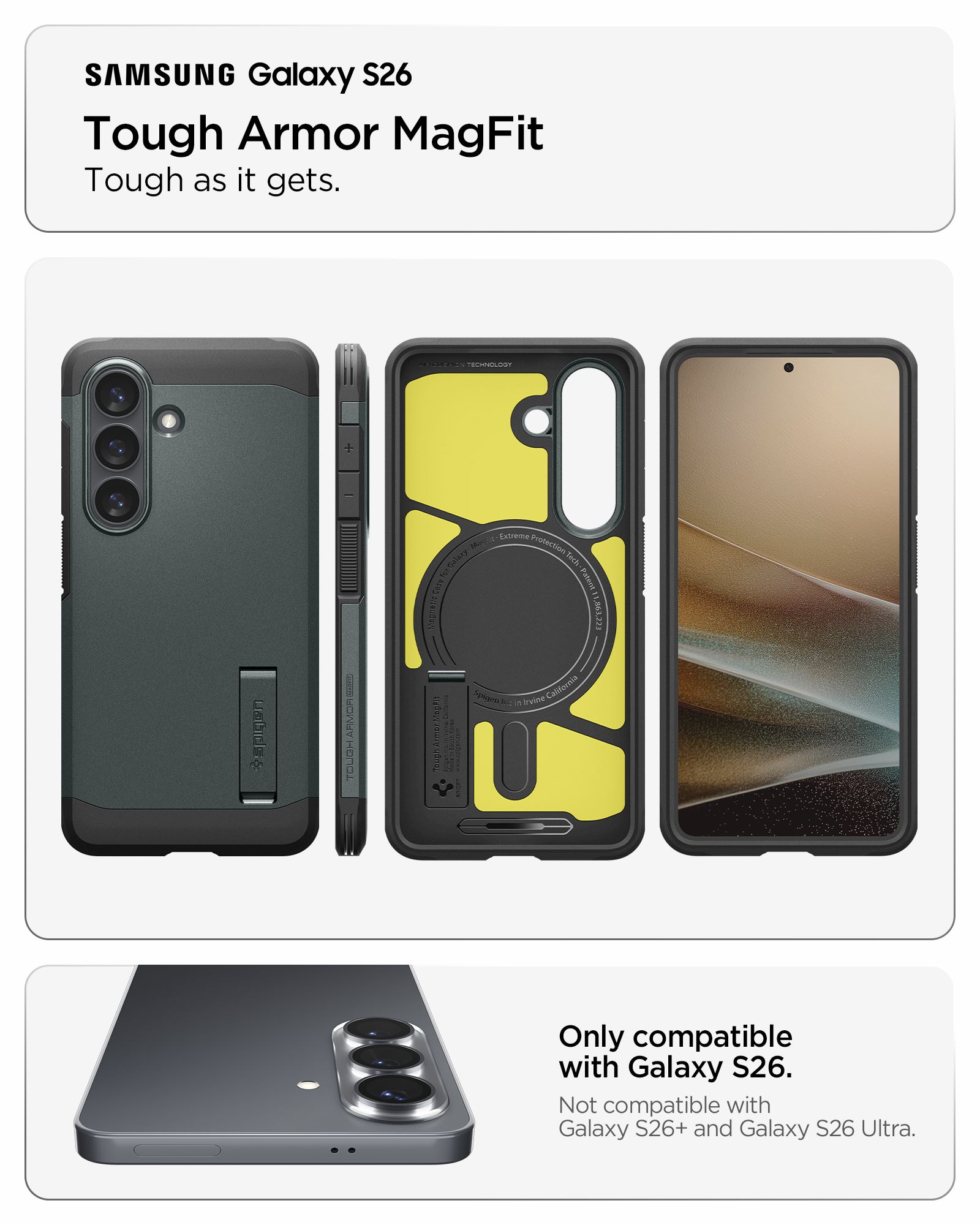 Spigen Tough Armor MagSafe, abyss green - Samsung Galaxy S26 (10)