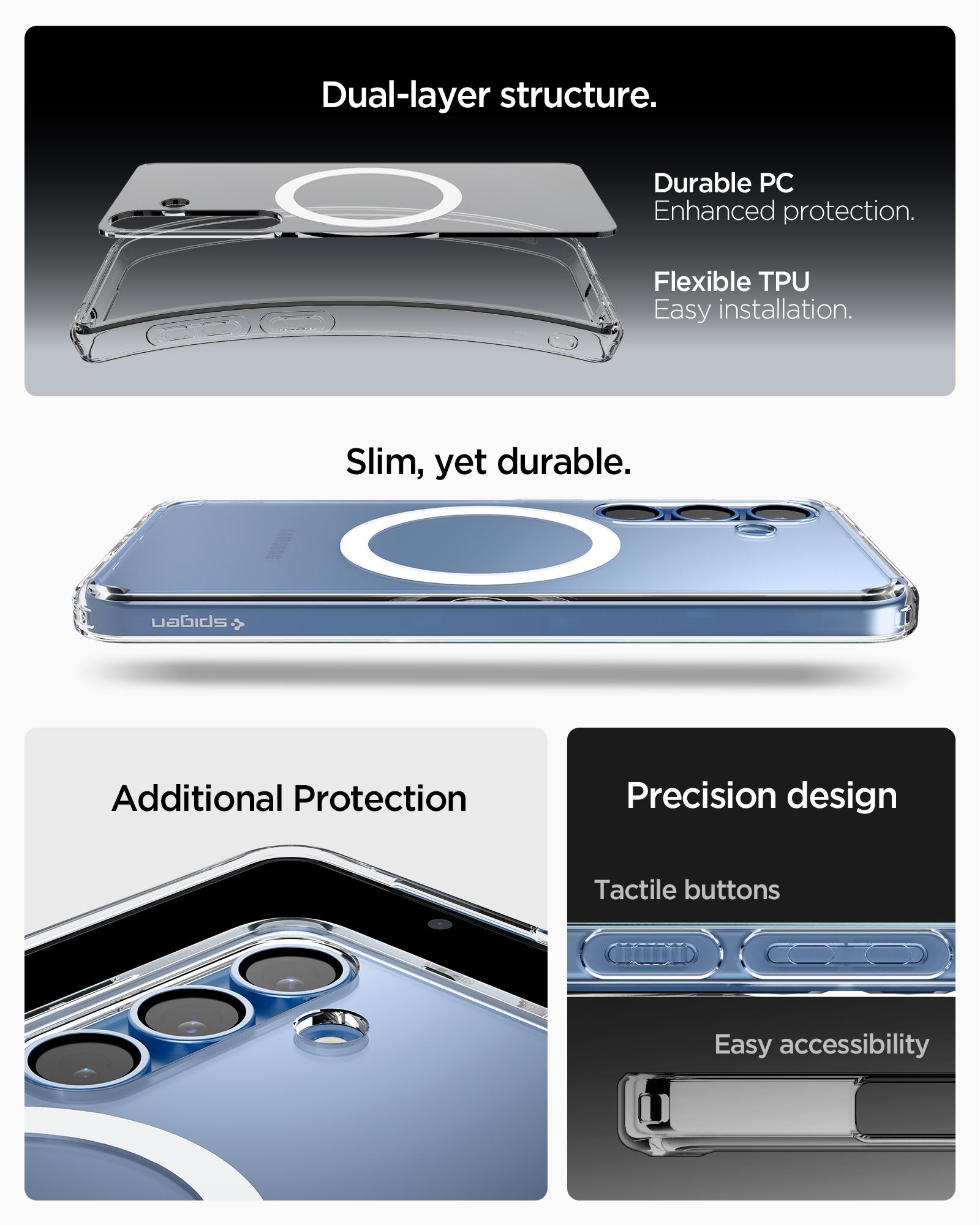 Spigen Ultra Hybrid MagSafe, clear white - Samsung Galaxy S25 (18)