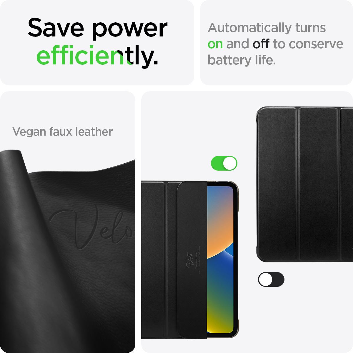 Spigen Smart Fold, black - iPad 10.9" 2022/11" 2025 (15)