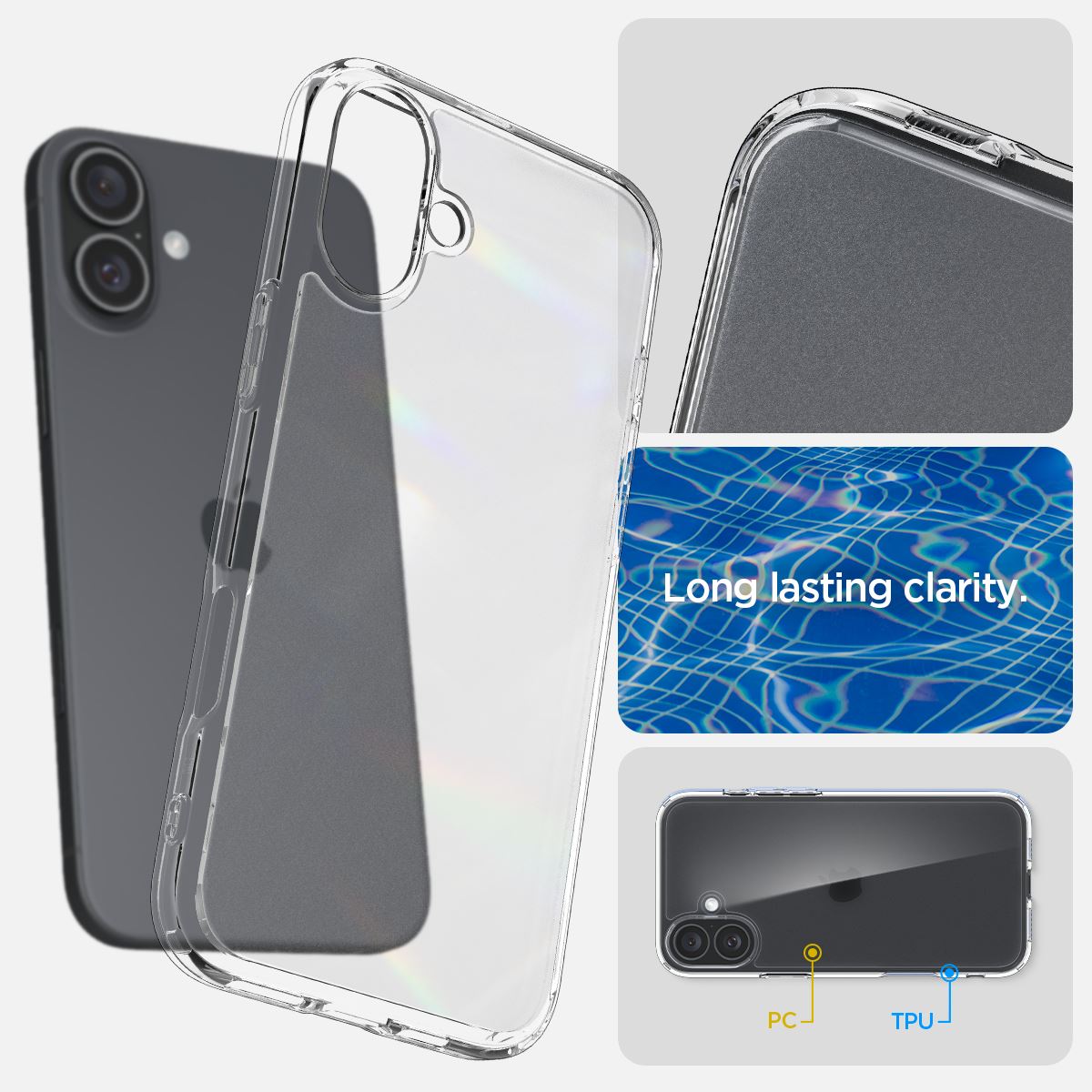 Spigen Ultra Hybrid, frost clear - iPhone 16 (10)