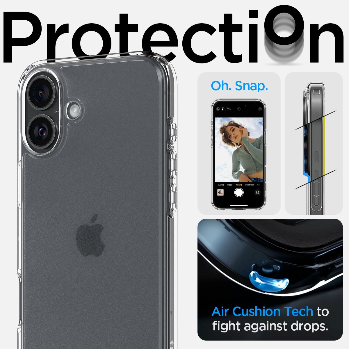 Spigen Ultra Hybrid, frost clear - iPhone 16 (11)
