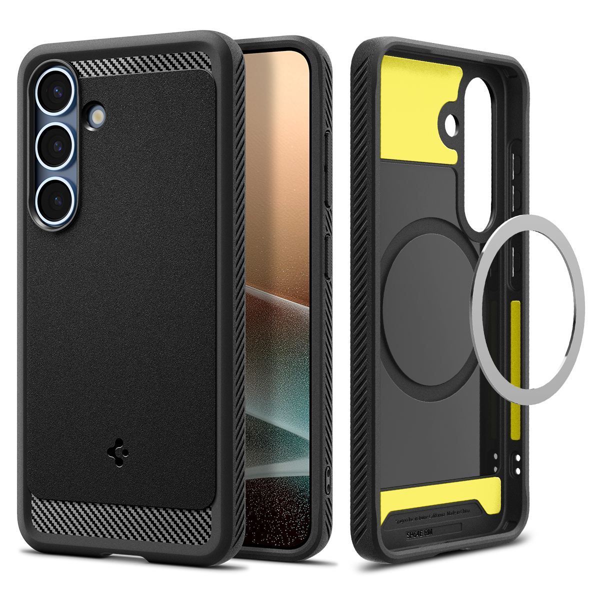 Spigen Rugged Armor MagSafe, matte black - Samsung Galaxy S25+